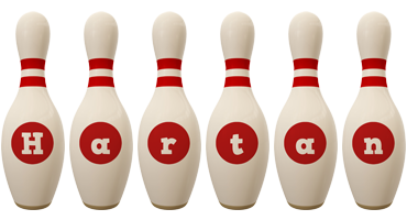 Hartan bowling-pin logo