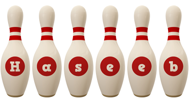 Haseeb bowling-pin logo