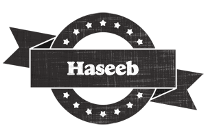 Haseeb grunge logo