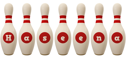 Haseena bowling-pin logo
