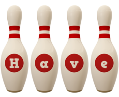 Have bowling-pin logo