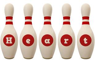 Heart bowling-pin logo