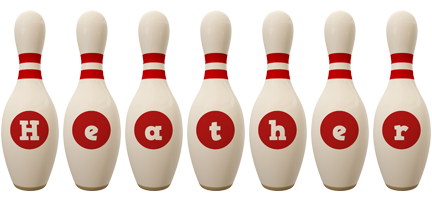 Heather bowling-pin logo
