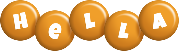 Hella candy-orange logo