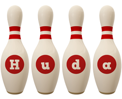 Huda bowling-pin logo
