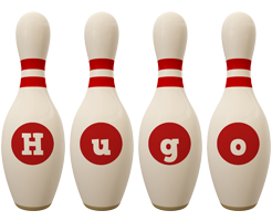 Hugo bowling-pin logo