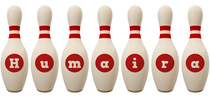 Humaira bowling-pin logo
