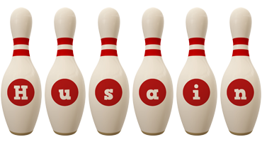 Husain bowling-pin logo