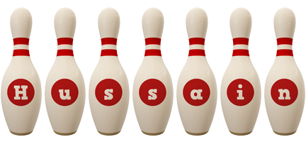 Hussain bowling-pin logo