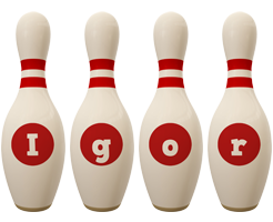 Igor bowling-pin logo