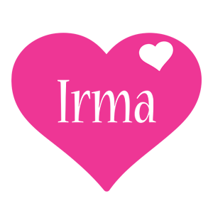 Irma love-heart logo