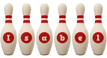 Isabel bowling-pin logo