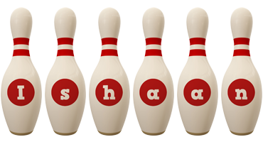 Ishaan bowling-pin logo