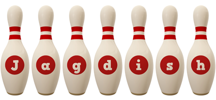 Jagdish bowling-pin logo