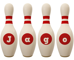 Jago bowling-pin logo