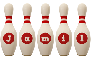 Jamil bowling-pin logo
