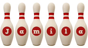 Jamila bowling-pin logo