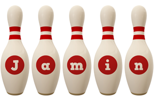 Jamin bowling-pin logo
