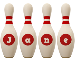 Jane bowling-pin logo