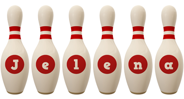 Jelena bowling-pin logo