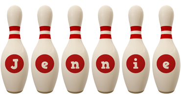 Jennie bowling-pin logo