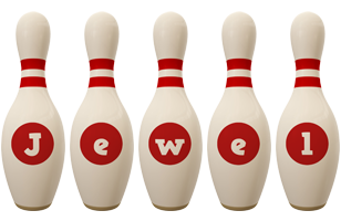 Jewel bowling-pin logo