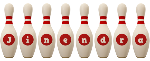 Jinendra bowling-pin logo