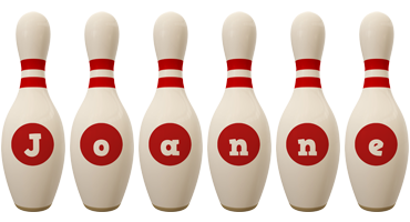 Joanne bowling-pin logo