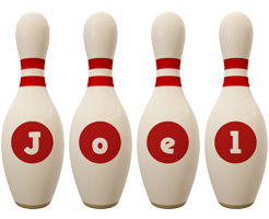 Joel bowling-pin logo