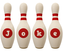 Joke bowling-pin logo