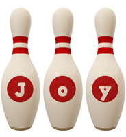 Joy bowling-pin logo