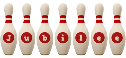 Jubilee bowling-pin logo