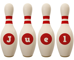 Juel bowling-pin logo