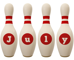 July bowling-pin logo