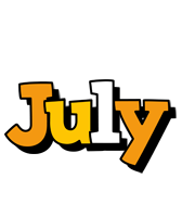 July cartoon logo