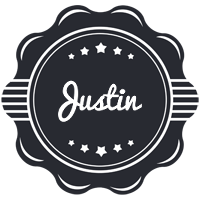 Justin badge logo