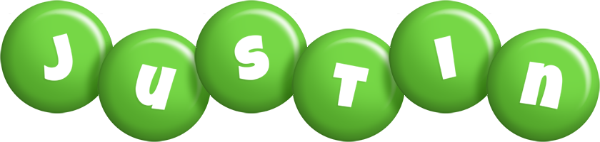 Justin candy-green logo