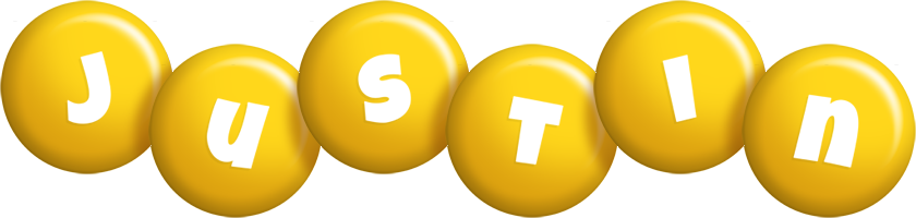 Justin candy-yellow logo