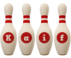Kaif bowling-pin logo