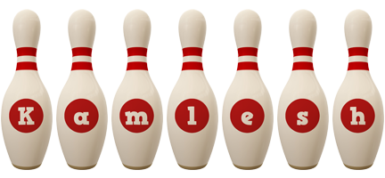 Kamlesh bowling-pin logo