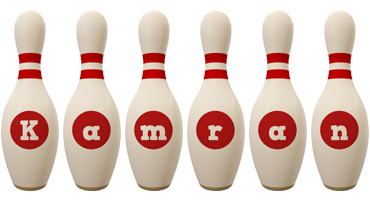 Kamran bowling-pin logo