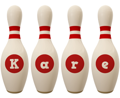 Kare bowling-pin logo