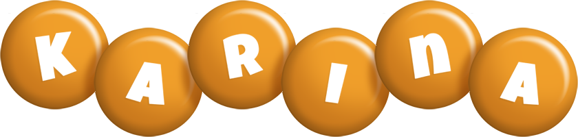 Karina candy-orange logo