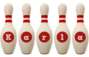 Karla bowling-pin logo