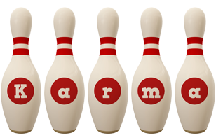 Karma bowling-pin logo