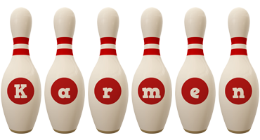 Karmen bowling-pin logo