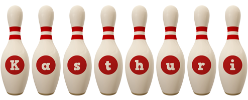 Kasthuri bowling-pin logo