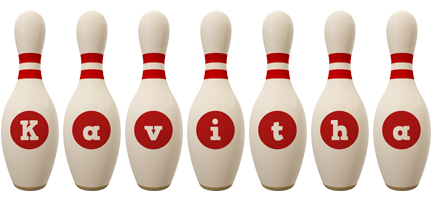 Kavitha bowling-pin logo
