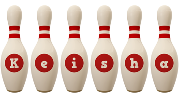 Keisha bowling-pin logo