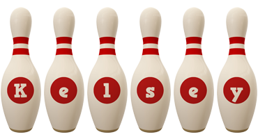 Kelsey bowling-pin logo